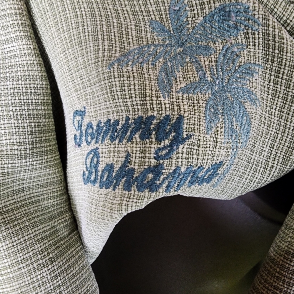 Tommy Bahama Silk Hawaiian Shirt Hibiscus Flower Damask  Avocado Green XLX - Picture 2 of 16